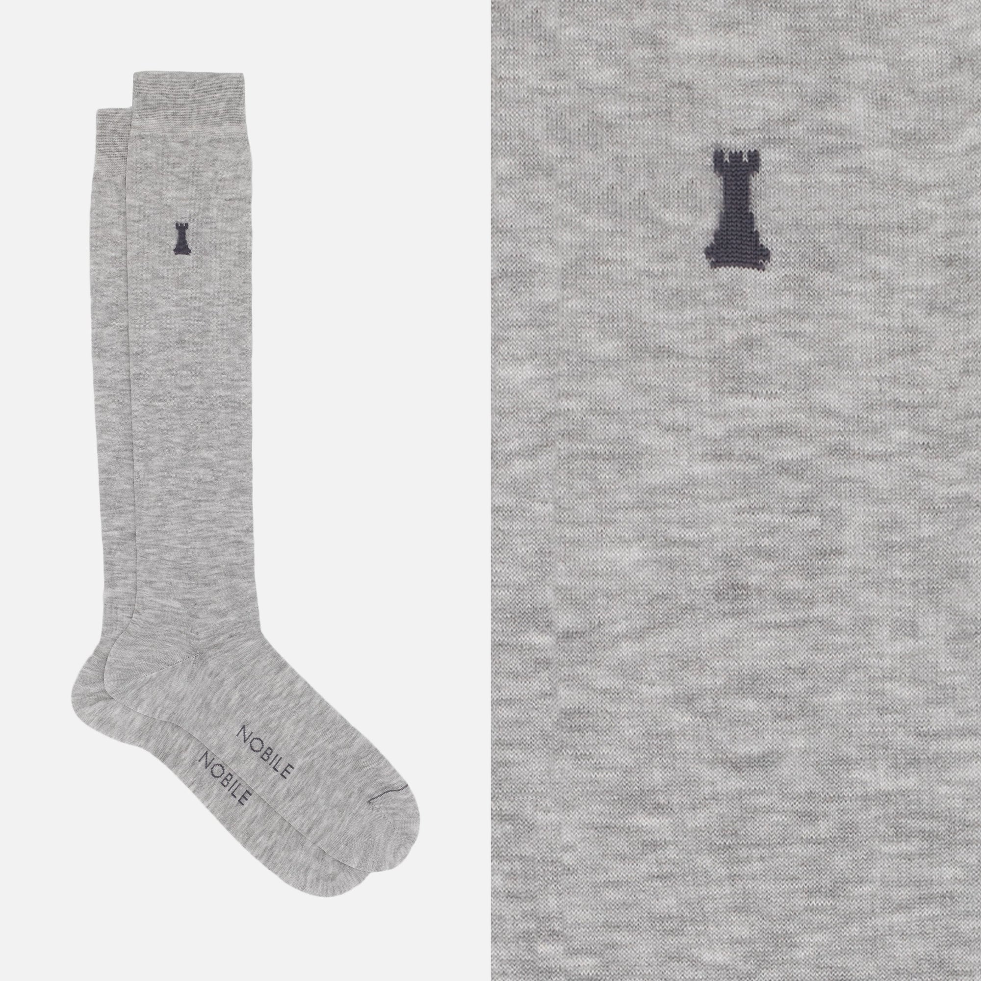 Federico II - Long solid color sock