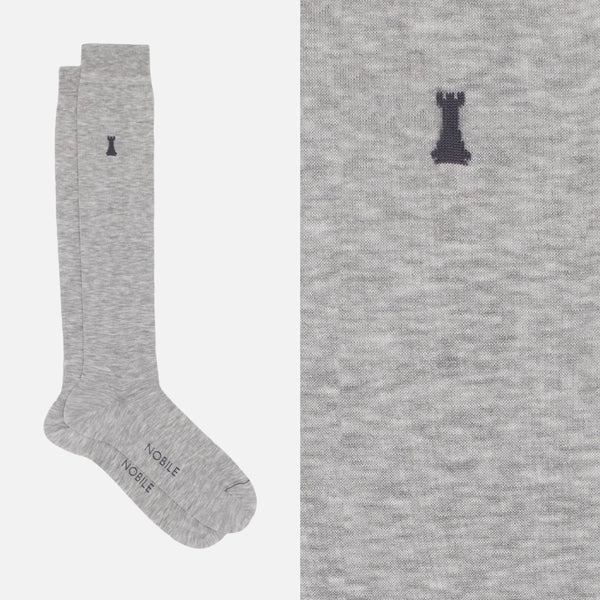 Federico II - Long solid color sock