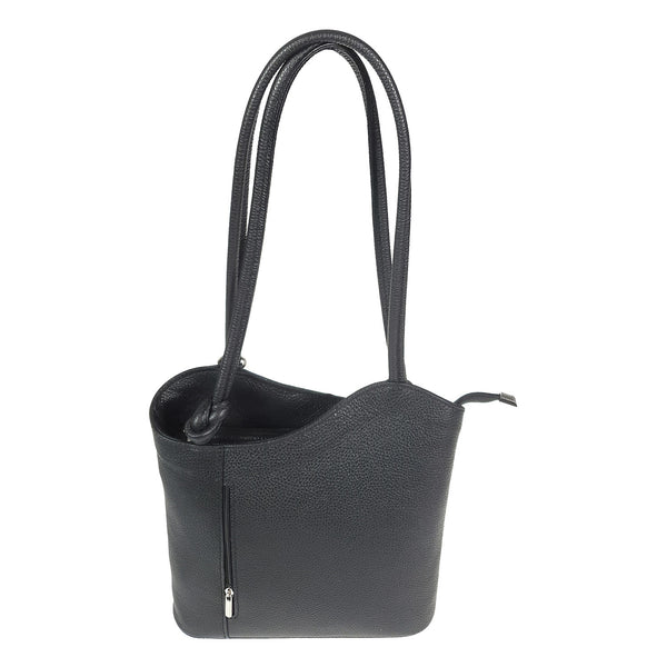 Women's Ostrich Print Leather Shoulder Bag - Cancun 3005. 