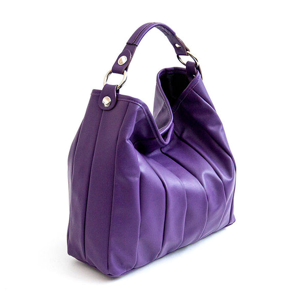 TESSA SMALL - Quilted nappa leather bag purple