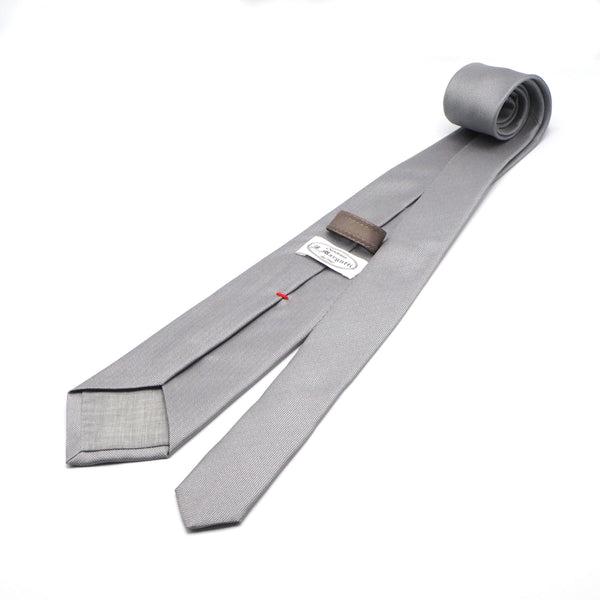 Gray silk tie