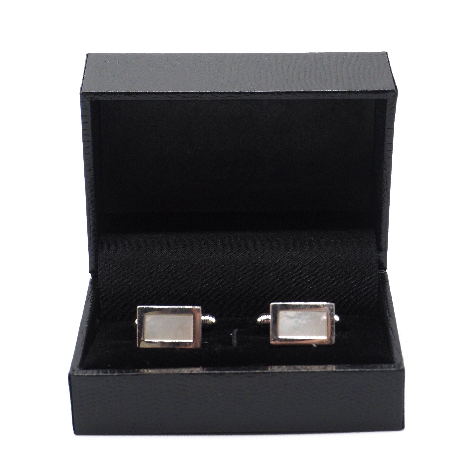 Rectangular mother of pearl cufflinks