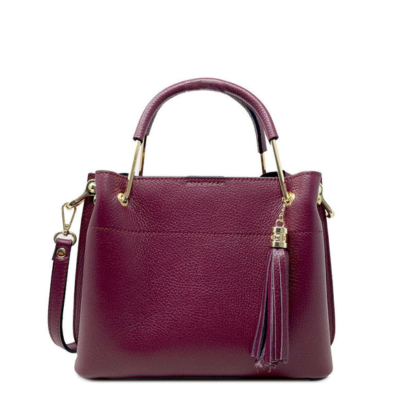 Medium Handbag for Women in Dollar Leather Metal Handles - Modena k067. (Copy)