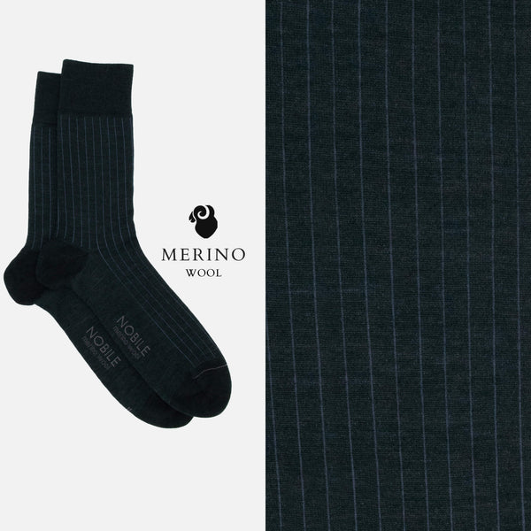 St. Moritz - Box of 6 Merino Wool Short Socks - Ribs &amp; Pois