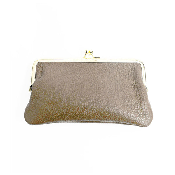 PORTAOCCHIALI SMALL - Pelle taupe