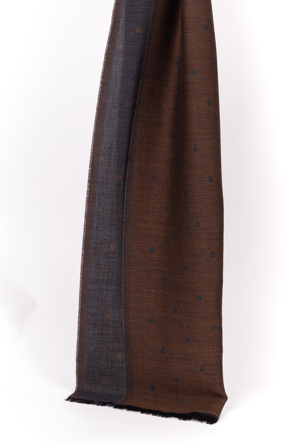 Double-faced pure wool scarf