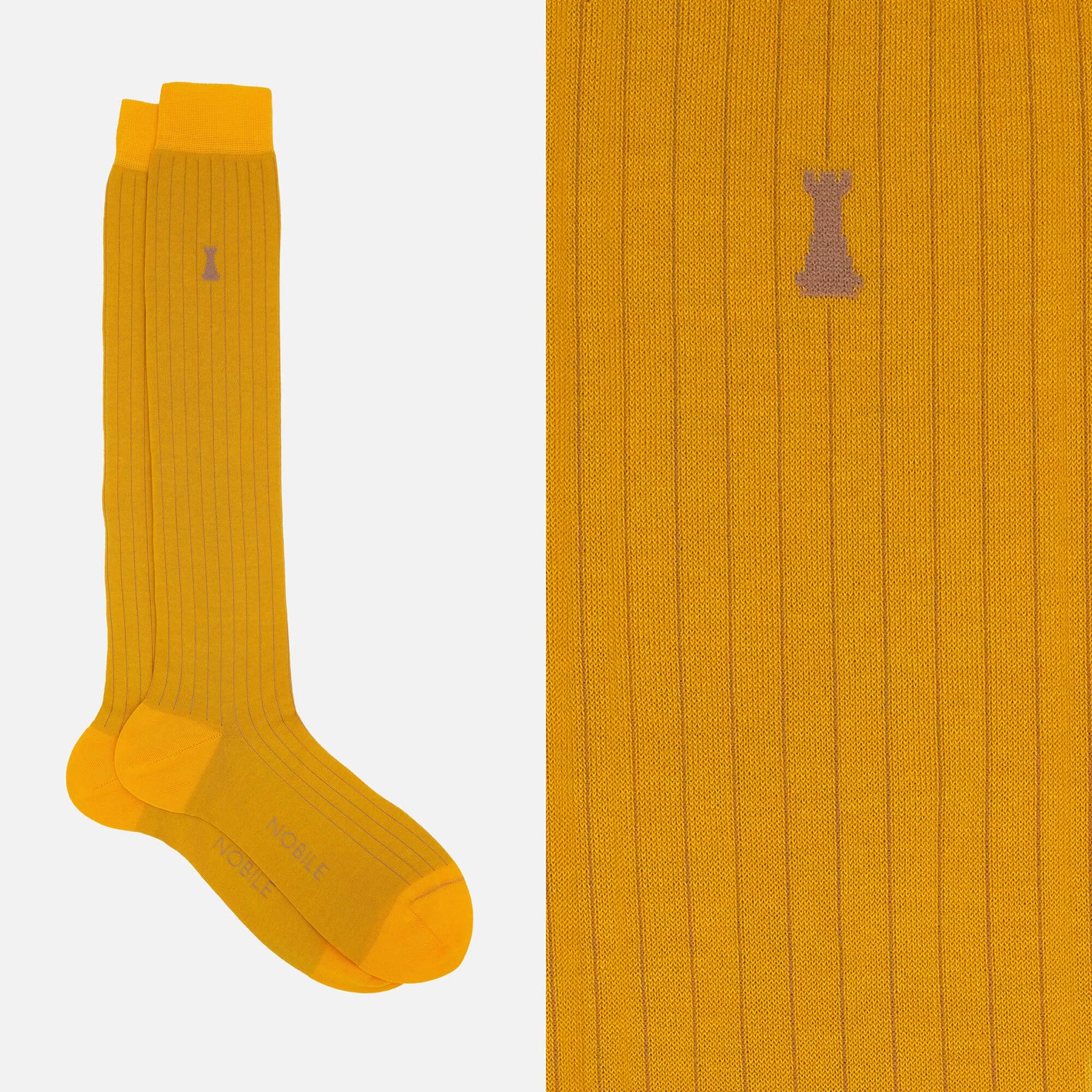 Julius Caesar - Long sock with very fine ribs