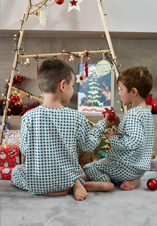 Pigiama due pezzi in bambù - Abete - Palloncino blu