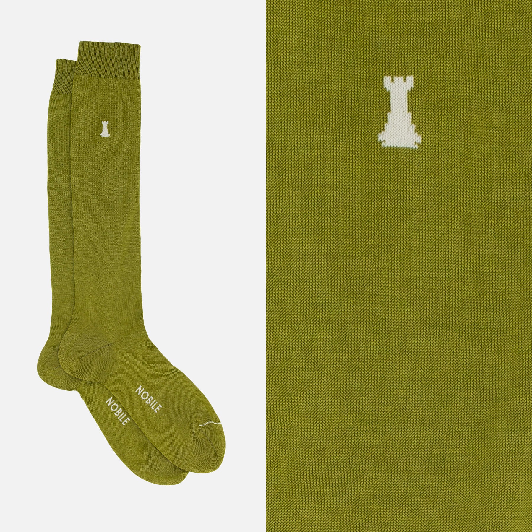 Federico II - Long solid color sock