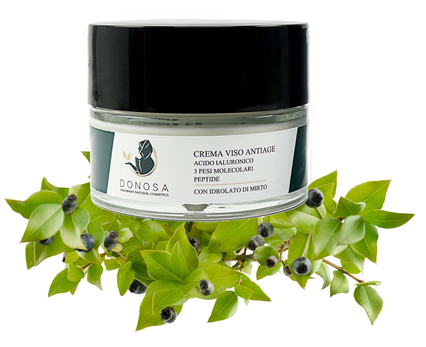Crema Viso Antietà Con Peptidi, Olio di Vite Rossa, Acido Ialuronico e Idrolato di Mirto Sardo Bio