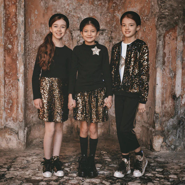 GOLD SEQUIN TUBE DRESS
