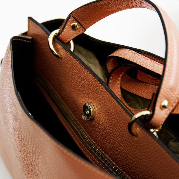 ALEXA IT/AM - structured bag in dollar leather