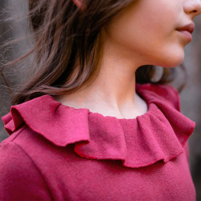 RUFFLED COLLAR DRESS