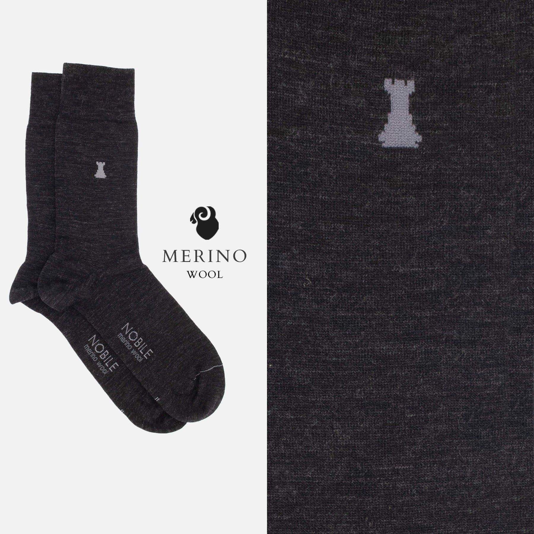 Merino Basic - Box of 6 short socks in solid color Merino wool