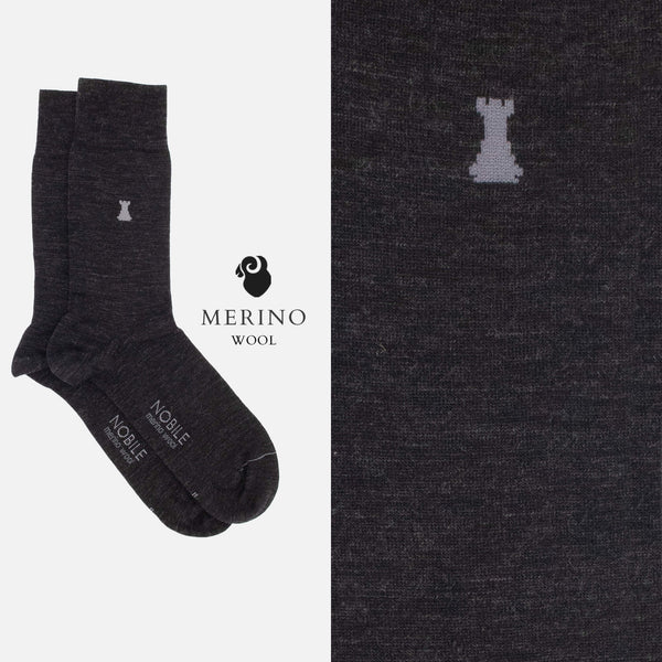 Merino Basic - Box of 6 short socks in solid color Merino wool