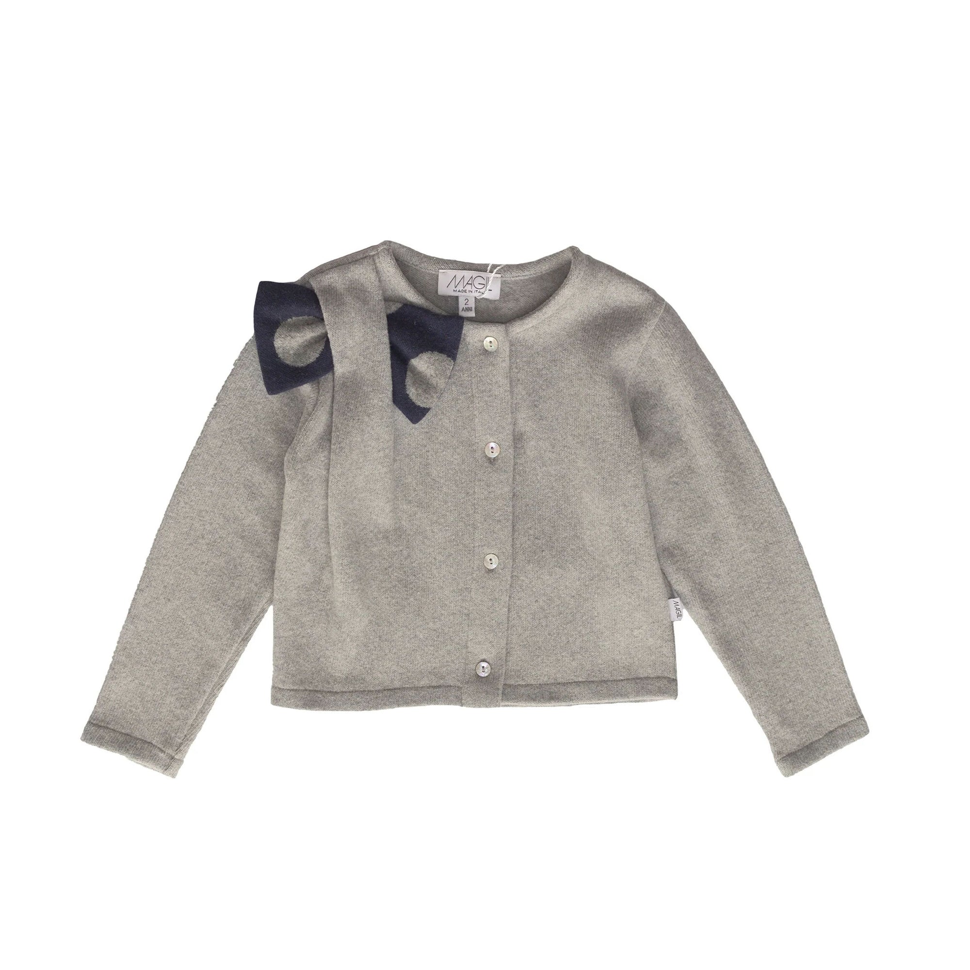 CARDIGAN CON FIOCCO FANTASIA POIS