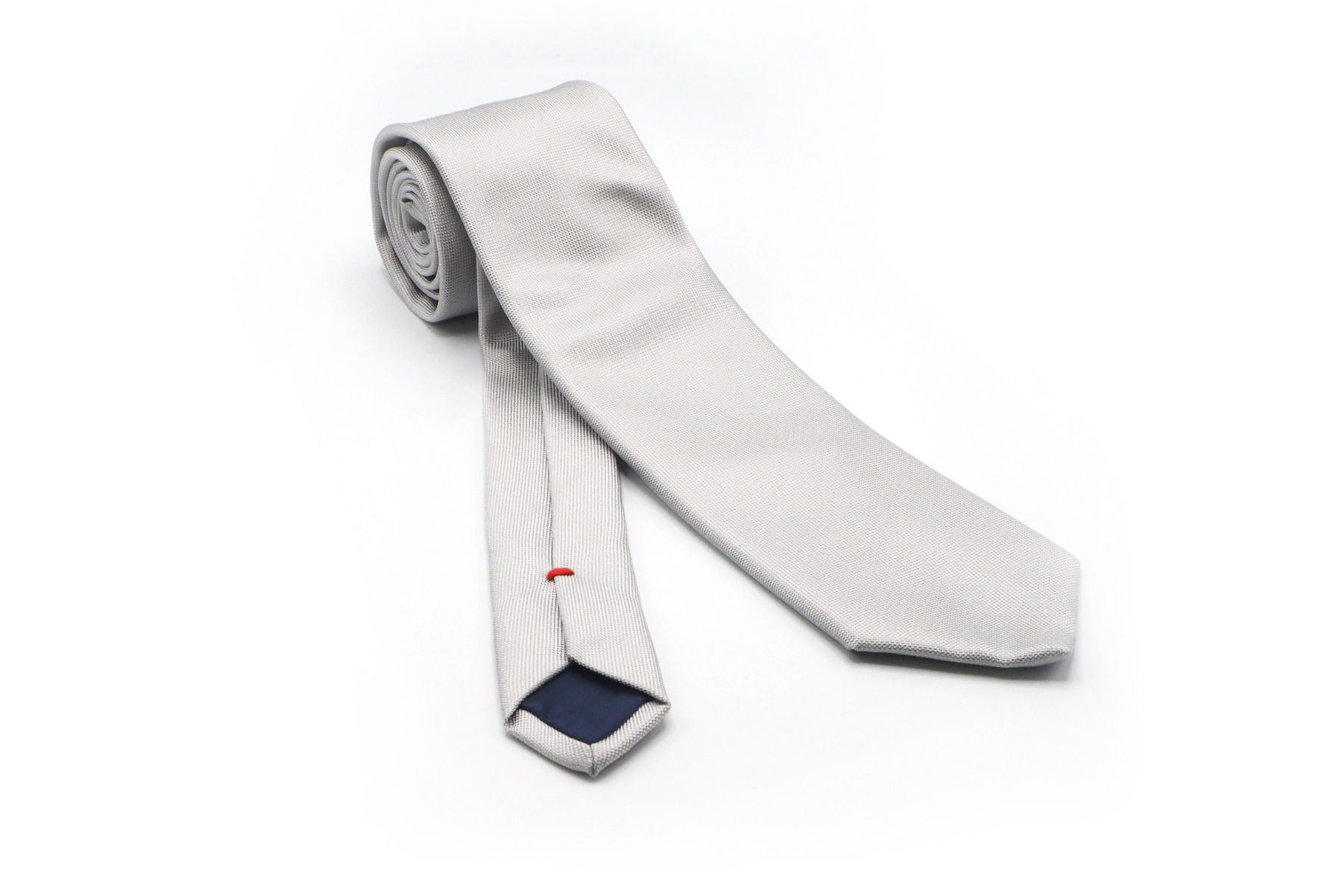 Pure silk silver tie