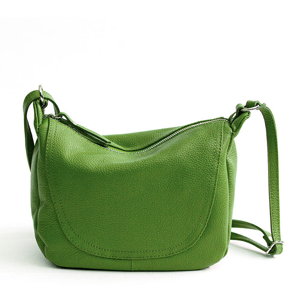 FABIA - Green leather shoulder bag