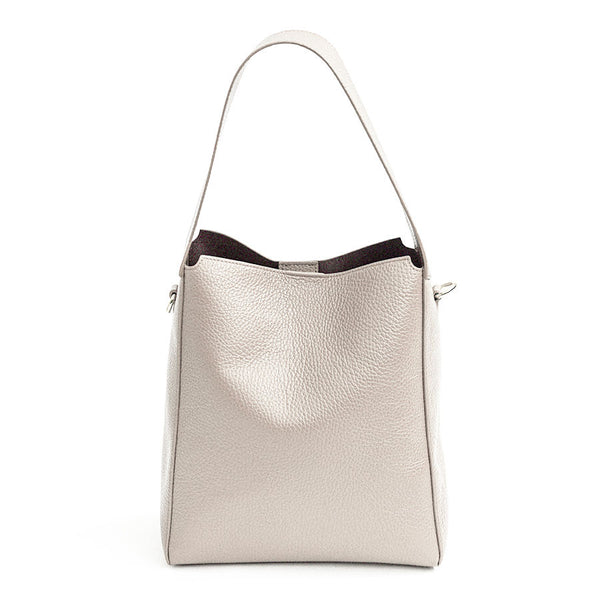 PAM - secchiello in pelle latte