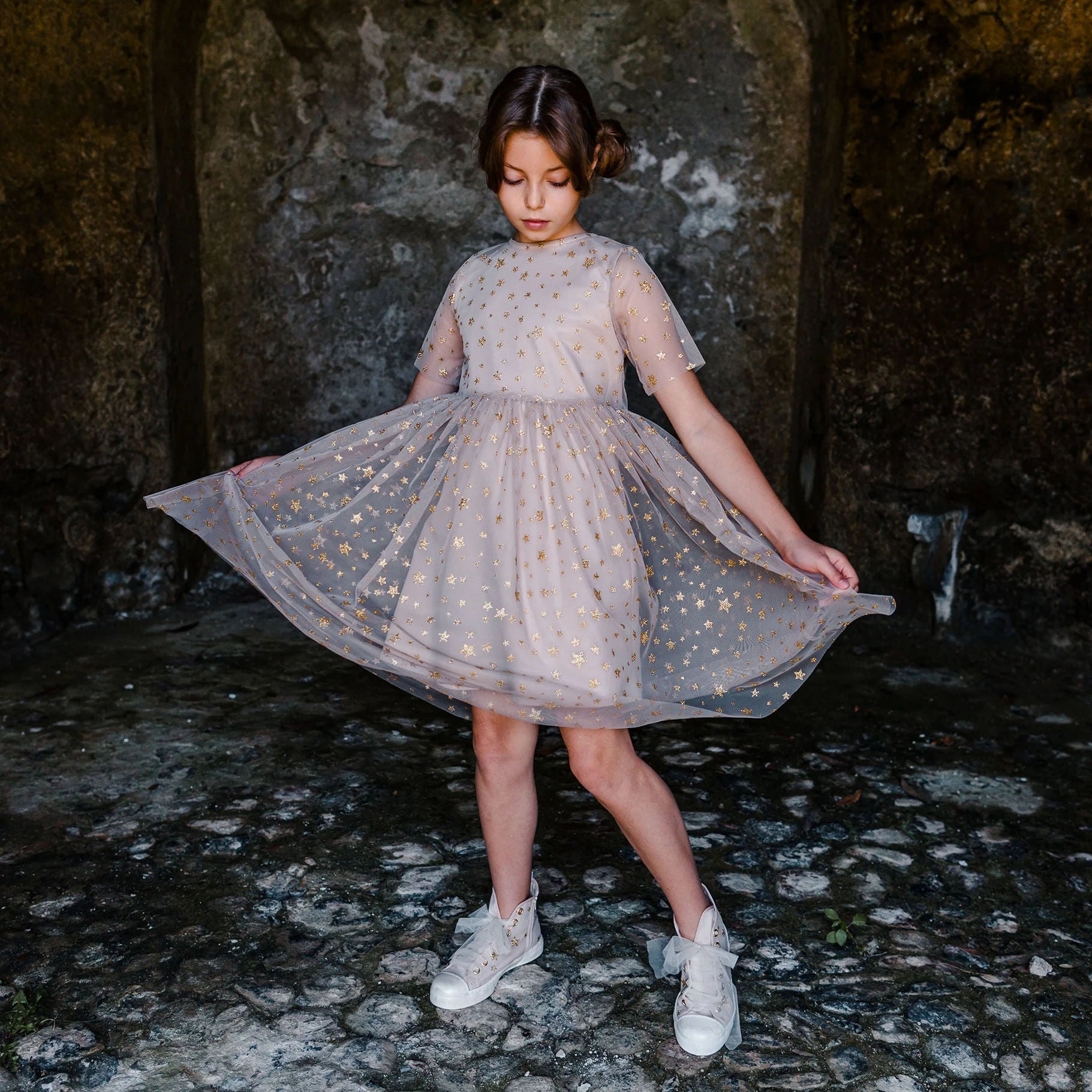 DOPPIO ABITO TULLE CON STELLINE