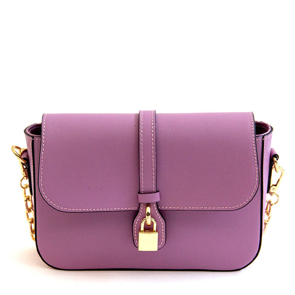 DEA - Elegant lilac leather postman