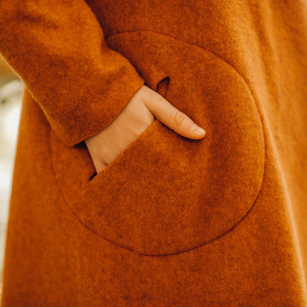 FLEECE COAT WITH POCKET DETAIL