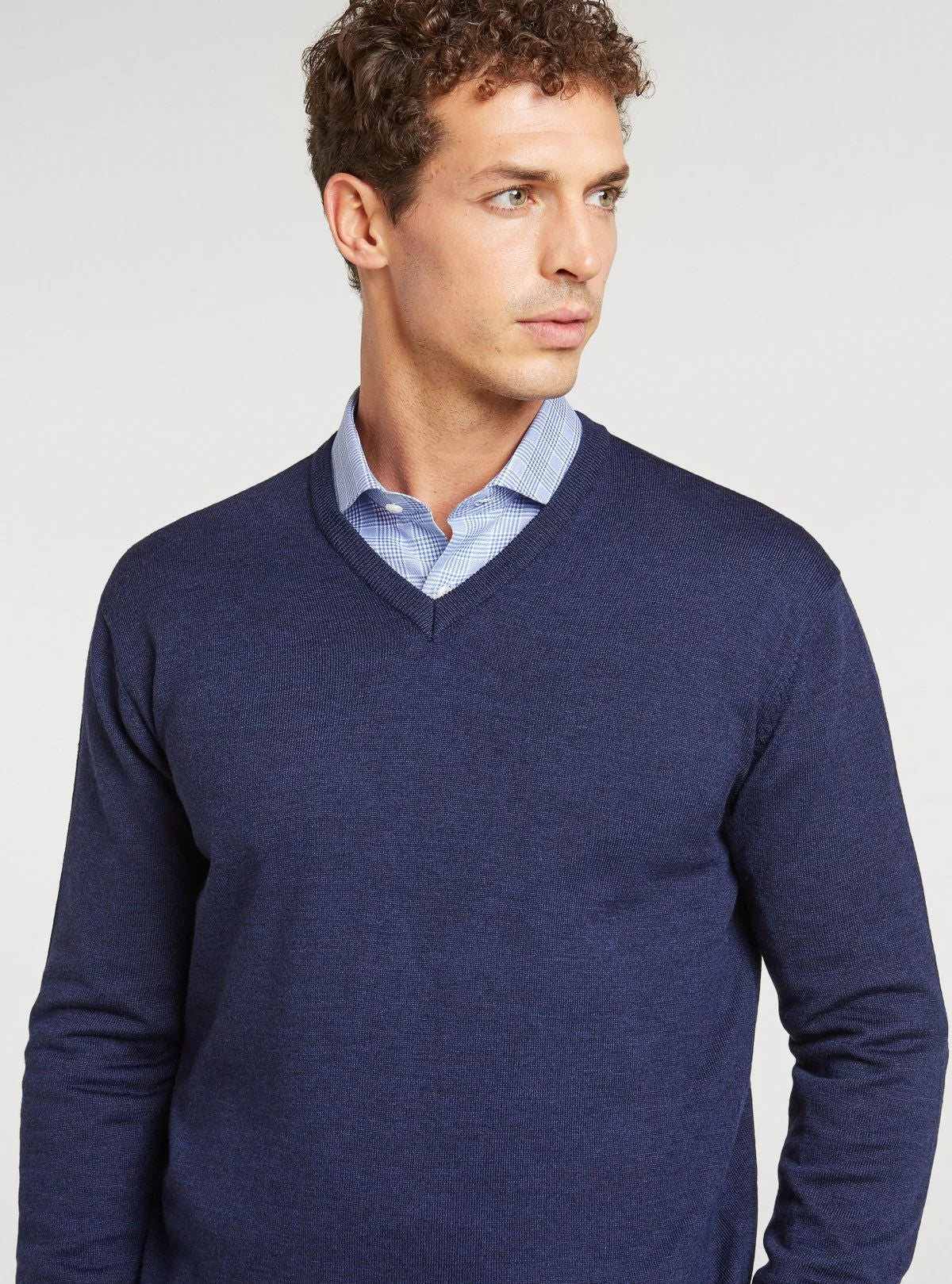 Merino wool V-neck sweater
