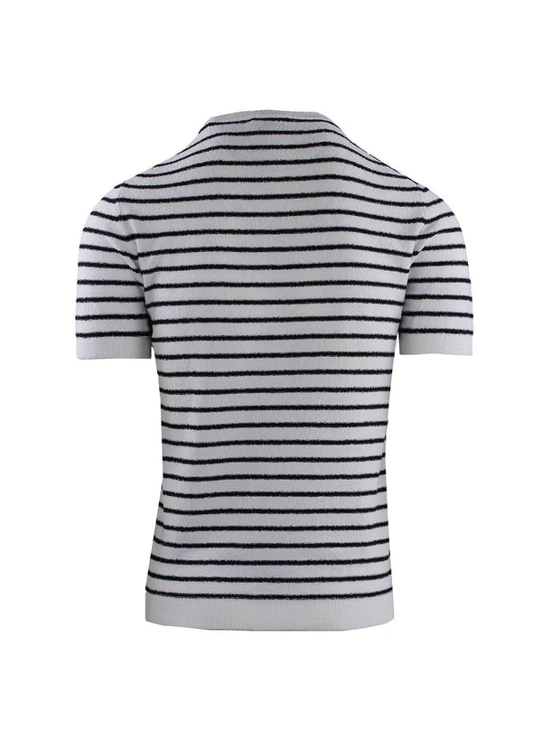 CREW NECK SHORT SLEEVE STRIPED SPONGE
