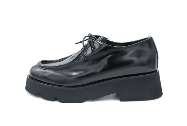 Sofia Black Lace Up Moccasin