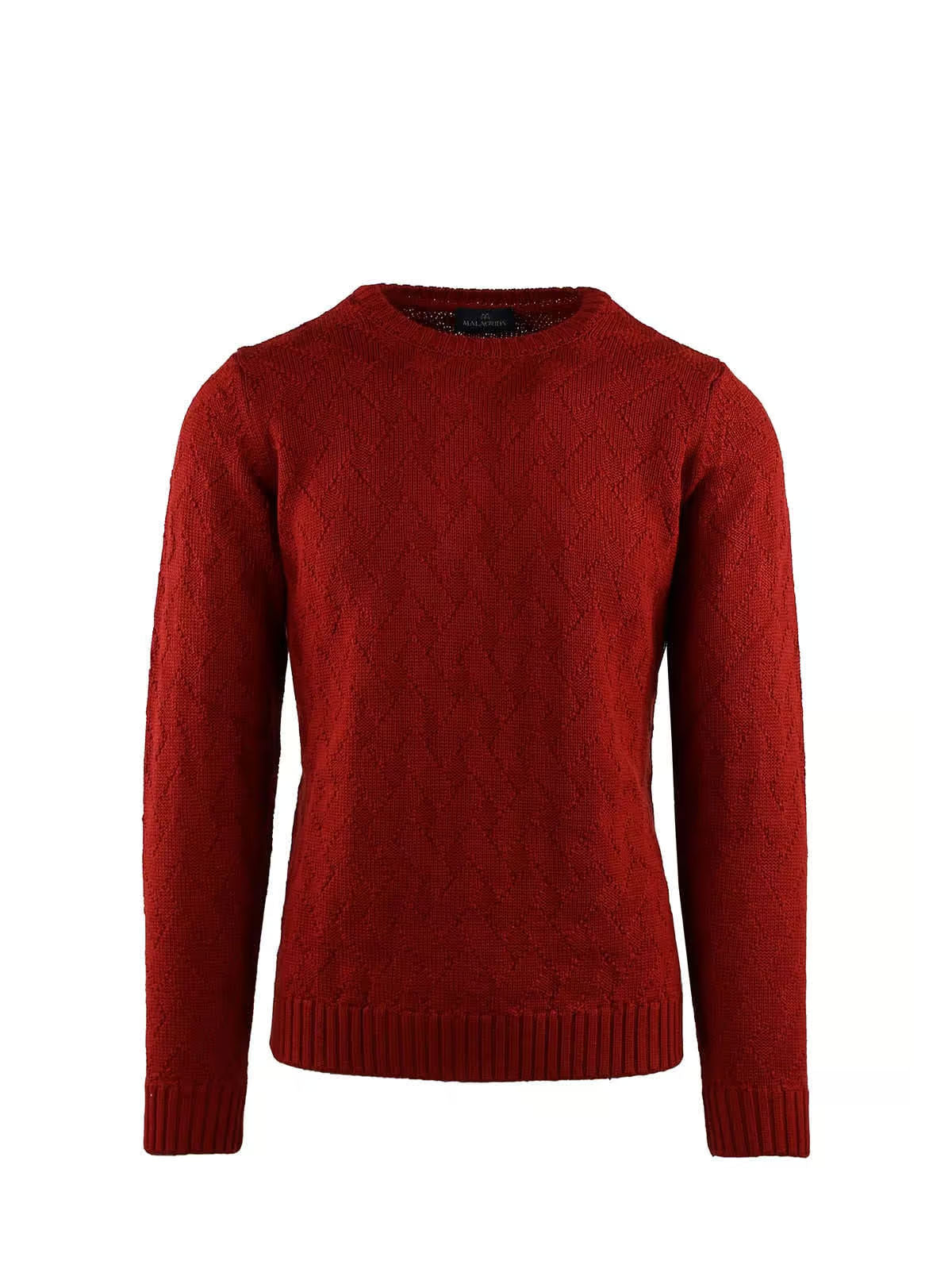 RHOMBUS PATTERN CREW NECK