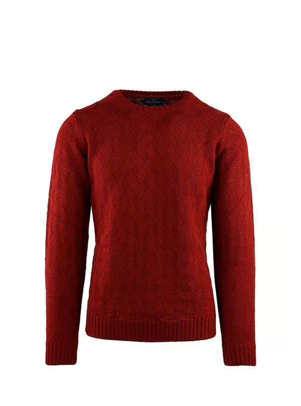 RHOMBUS PATTERN CREW NECK