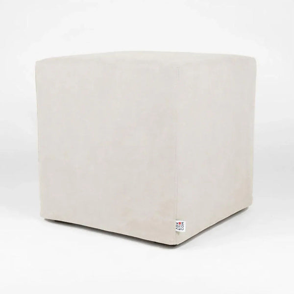 CUBE 55 | Cotton Footstool Pouf with Feet