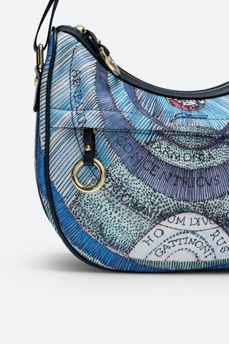 Hobo Crossbody Maya Planetarium Aquamarine small