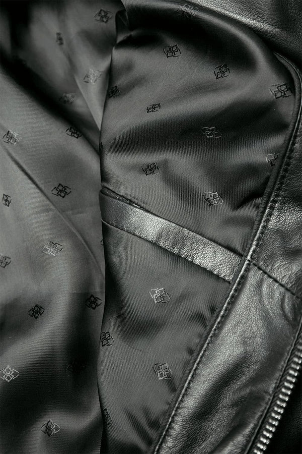 Michele Leather Jacket with Stitching
