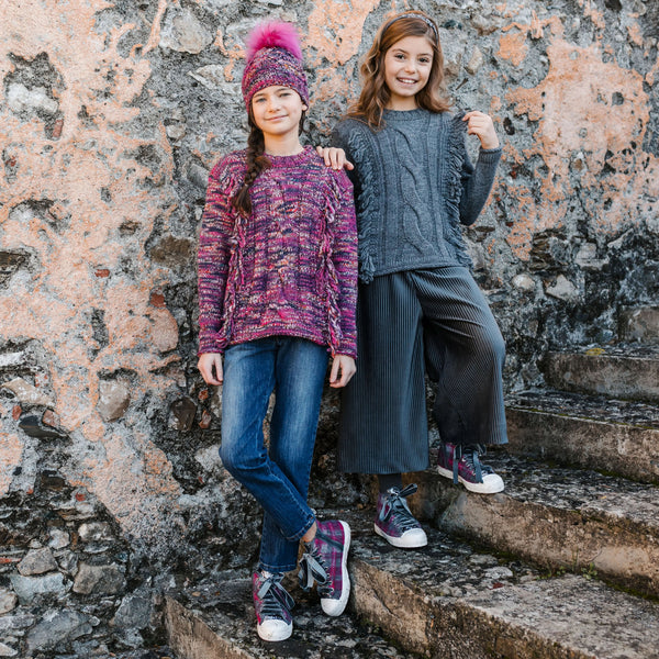 MULTICOLOR FRINGED SWEATER