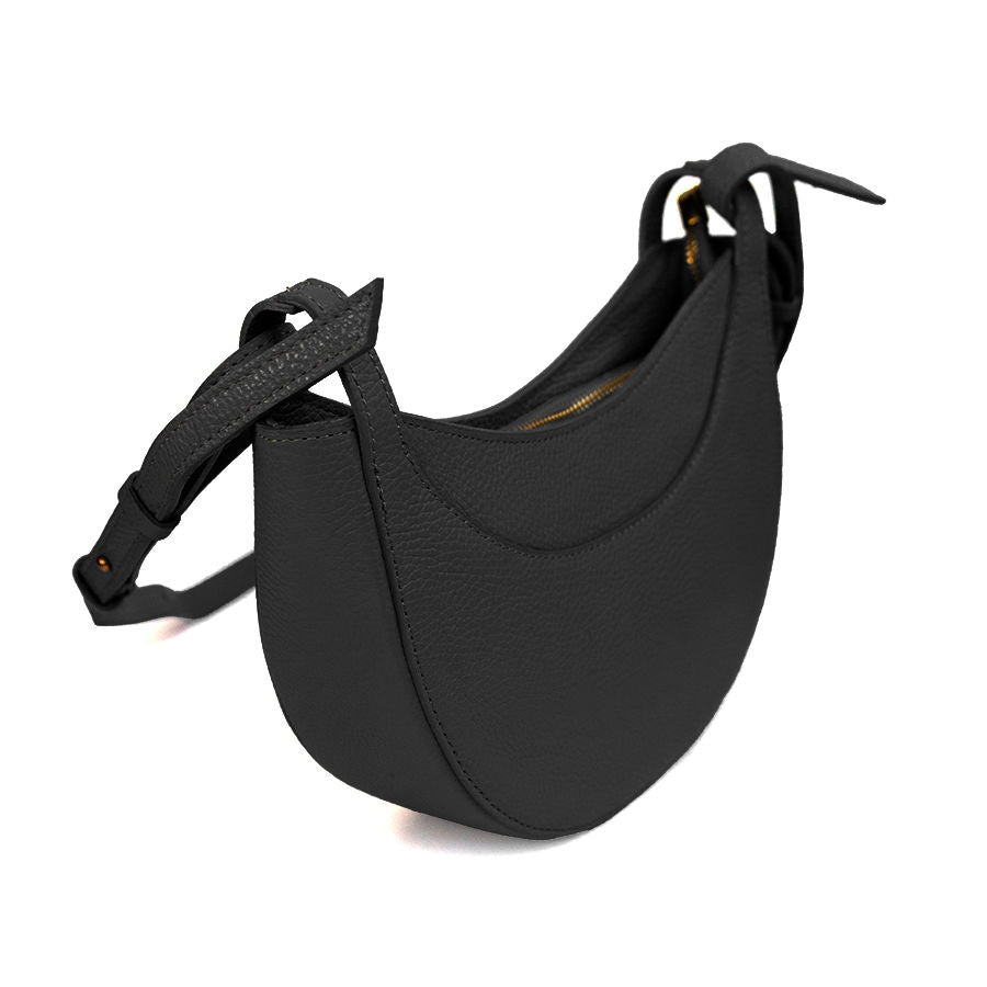 SMILE - Mezzaluna in pelle nero