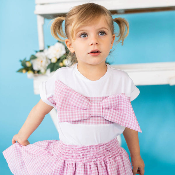 T-SHIRT CON MAXI FIOCCO MICROVICHY