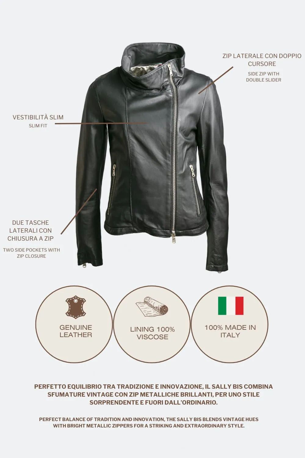 Sally Bis Collo Oro Nero