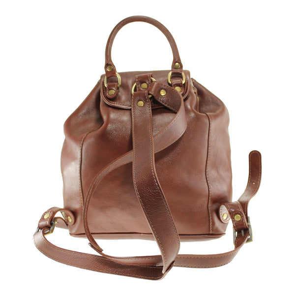 Unisex Leather Backpack Made in Italy - 27x30x13 Cm - 9126 