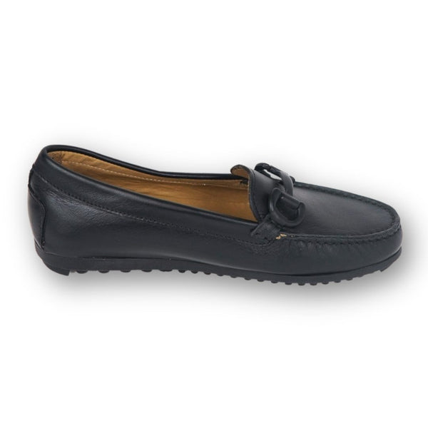 MastroDomenico Women's Handmade Moccasins - Black Pearl