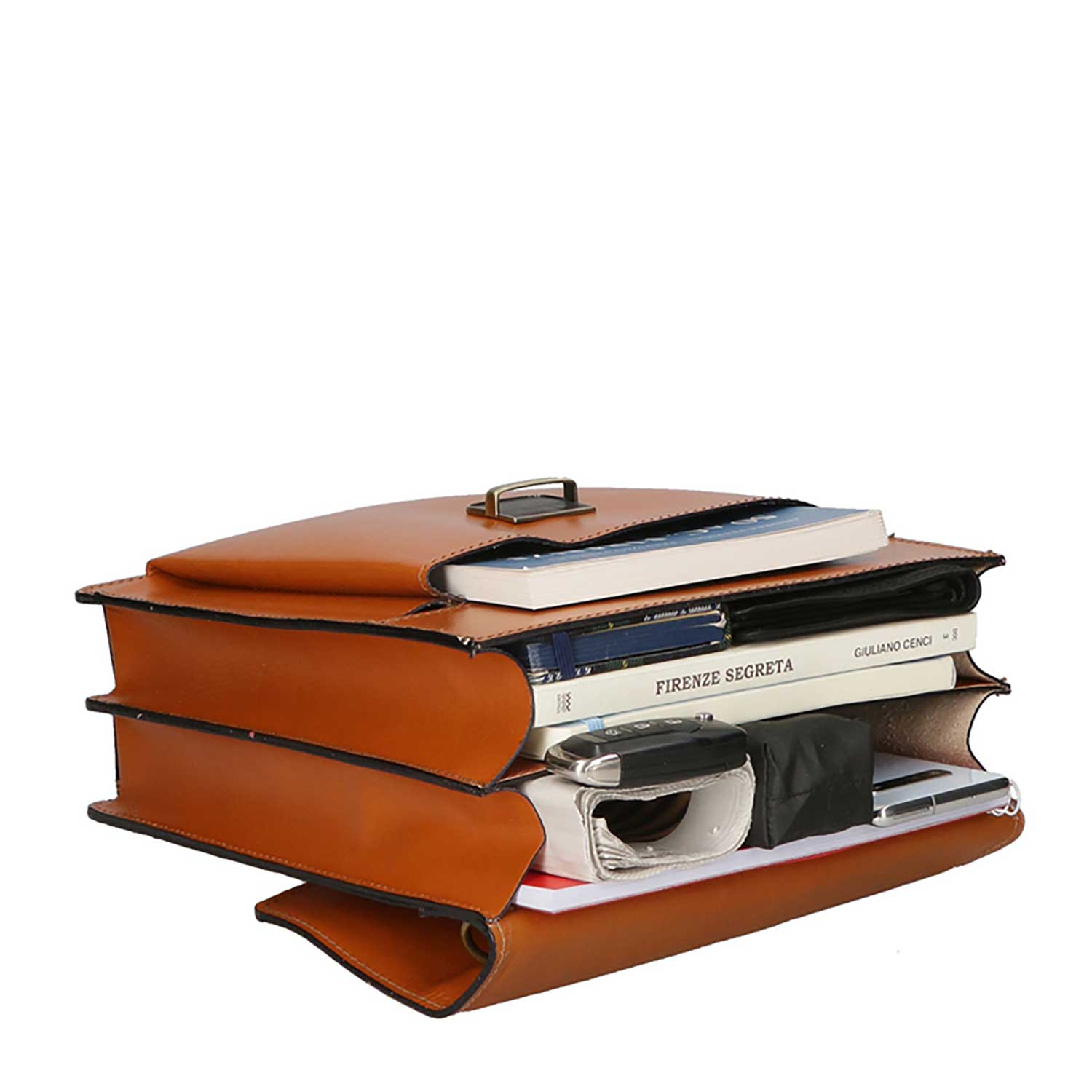 Borsa da lavoro, borsello da Uomo in pelle - 27x32x10 cm - 7012