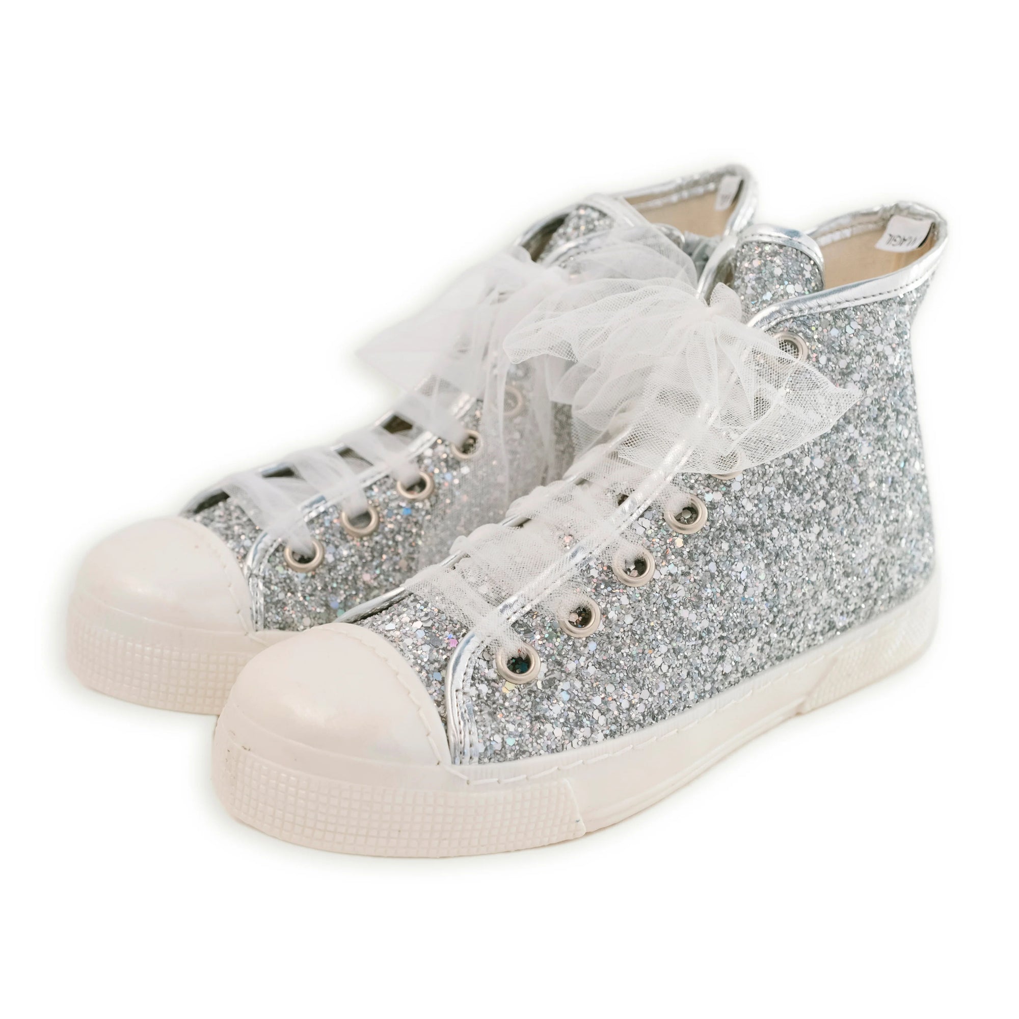 HIGH SNEAKER GLITTER TULLE STRINGS