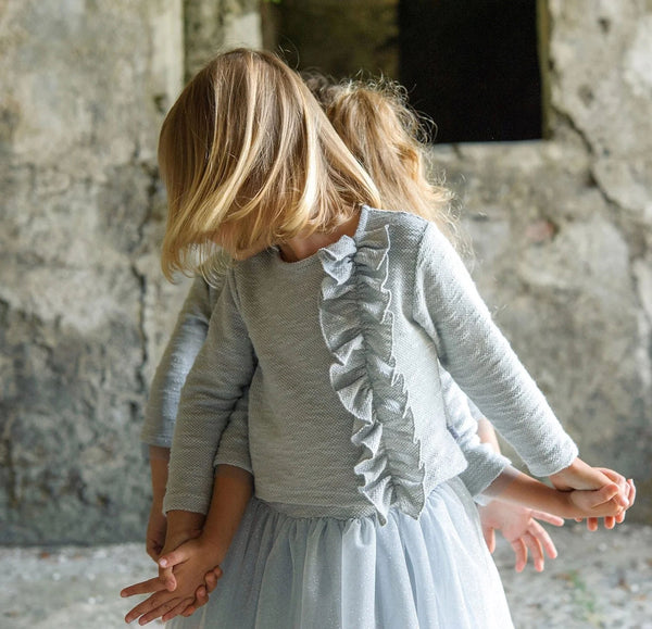 POWDER CARDIGAN WITH RUFFLES