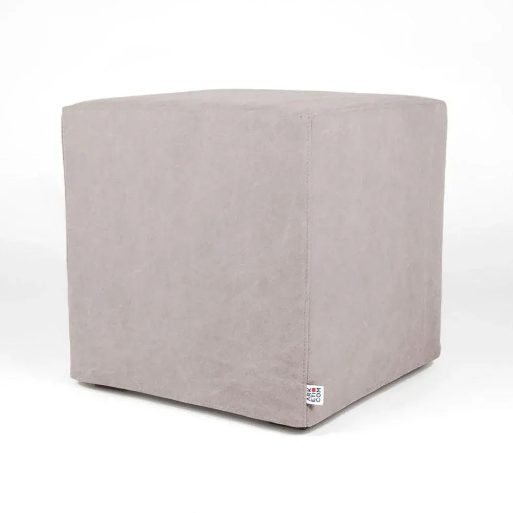 CUBE 55 | Cotton Footstool Pouf with Feet