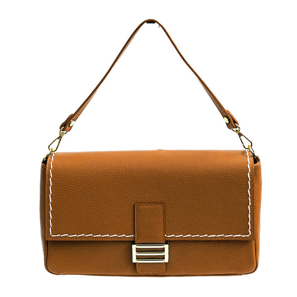 FERNY IT/AM - Leather stitching messenger bag