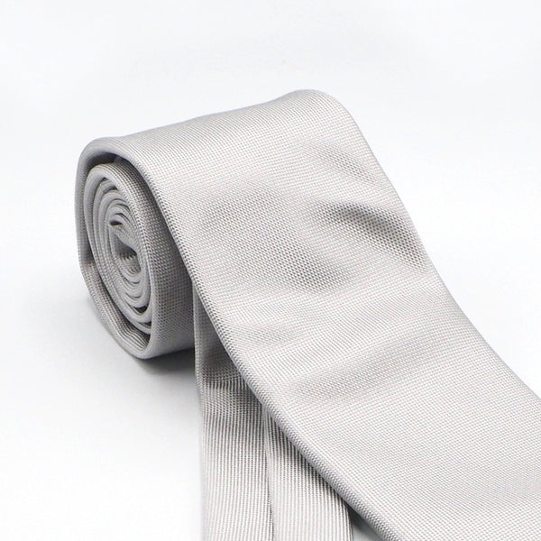 Pure silk silver tie