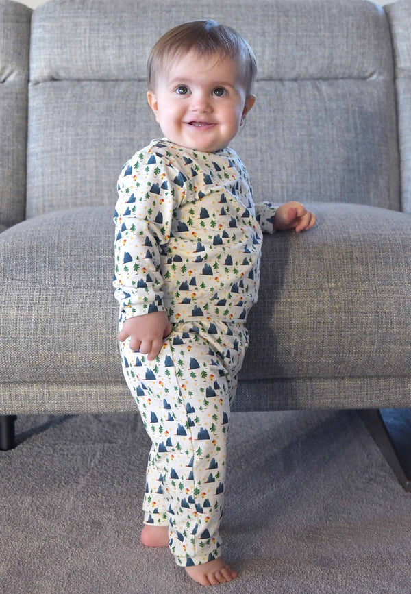Two-piece bamboo pajamas - Alpina - Blue balloon