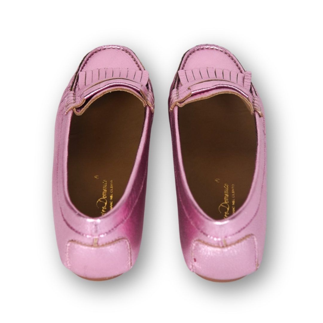 MastroDomenico Women's Handmade Moccasins - Pink Tourmaline