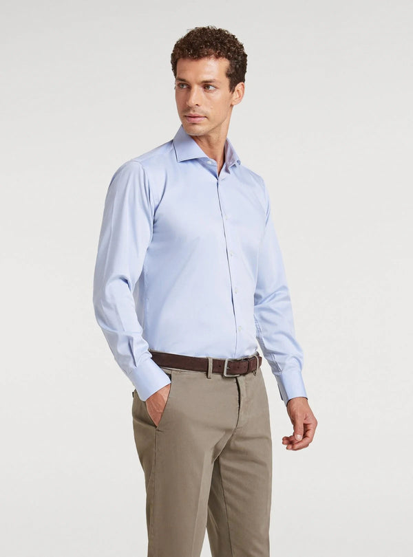 Solid color cotton shirt