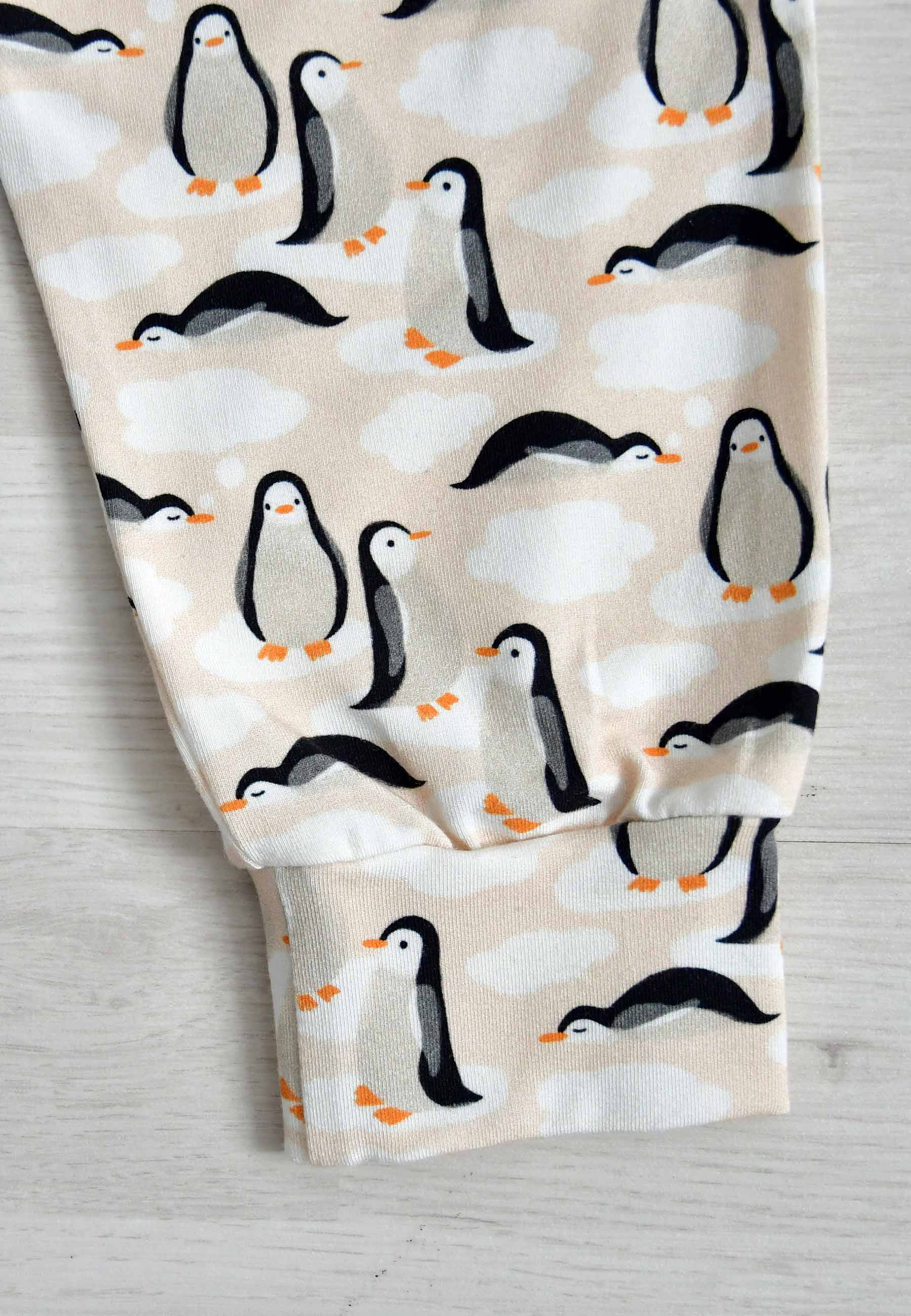 Pigiama due pezzi in bambù - Pinguini - Palloncino blu